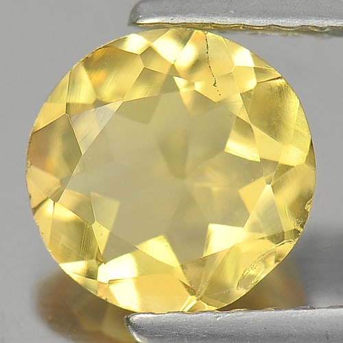 Natural Yellow Citrine 1.20 Ct. Round Shape 7.7 Mm. Gemstone From Brazil (1 of 3)