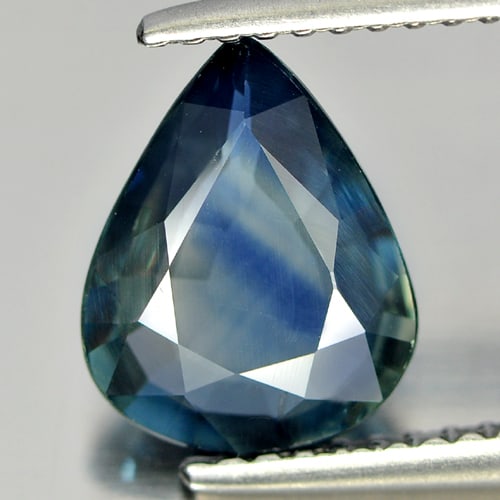 Natural Sapphire Greenish Blue 2.03 Ct. VVS Pear Shape 9.7 x 7.7 Mm. Gemstone From Thailand (1 of 3)