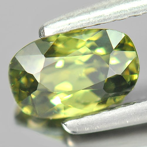 Natural Green Demantoid Garnet 1.08 Ct. Oval Shape 6.9 x 4.5 Mm. Unheated Gemstone From Madagascar (1 of 3)