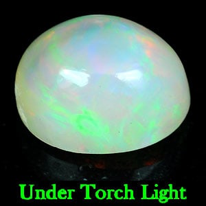 Natural Multi Color Opal 1.27 Ct. Oval Cabochon Shape 7.8 x 6.2 Mm Gemstone From Ethiopia: Product ID: 818713394 Product Name: Natural Opal Weight: 1.27 CT. Size: 7.8 x 6.2 x 4.7 MM. Shape: Oval Cabochon Color: Multi Color Clarity:Semi - Transparent Luster: Good Gems Origin: Ethiopia Treatm
