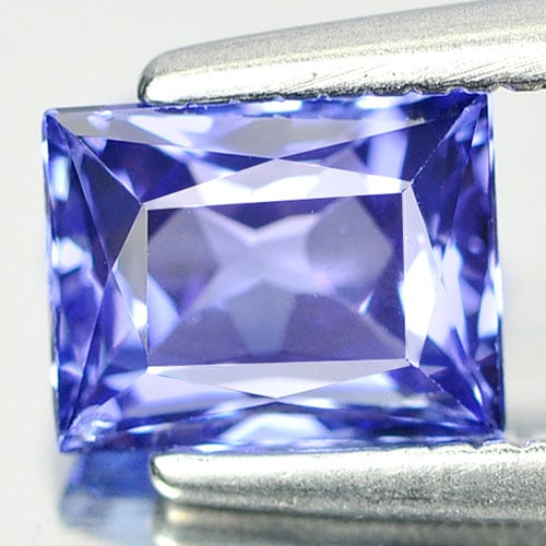 Natural Violetish Blue Tanzanite 1.03 Ct. Clean Baguette Shape 6.1 x 4.8 Mm. Gemstone From Tanzania (1 of 3)