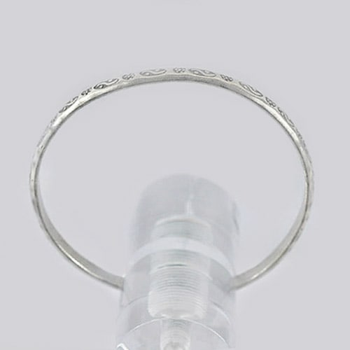 70 Sterling Silver Adjustable Fine Jewelry Bangle Size 62 / 58 / 4.3 Mm. 11.70 G. (1 of 3)