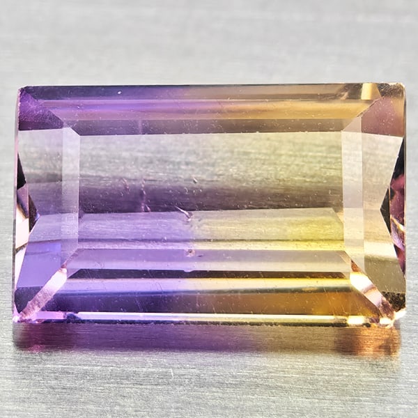 Natural Bi Color Ametrine 2.14 Ct. Baguette Shape 9.9 x 6.2 Mm Gemstone From Bolivia (1 of 3)