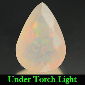 Natural Multi Color Opal 1.04 Ct. Pear Shape 9.7 x 6.9 Mm Gemstone From Ethiopia: Product ID: 818709516 Product Name: Natural Opal Weight: 1.04 CT. Size: 9.7 x 6.9 x 3.9 MM. Shape: Pear Color: Multi Color Clarity:Semi - Transparent Luster: Good Gems Origin: Ethiopia Treatment: Unhe