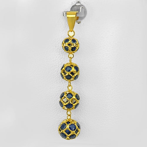 Natural Blue Sapphire 3.29 Ct. 18K Yellow Gold Jewelry Pendant 1.43 Grams: Jewelry Setting Metal: 18k Yellow Gold Jewelry Weight: 1.43 Grams. Gemstones Details Product ID: 202200278 Product Name: Gold Jewelry Pendant Total Gem Weight: 3.29 CT. Gems Size: 1.5 x 1.5 x 1 To 2.5