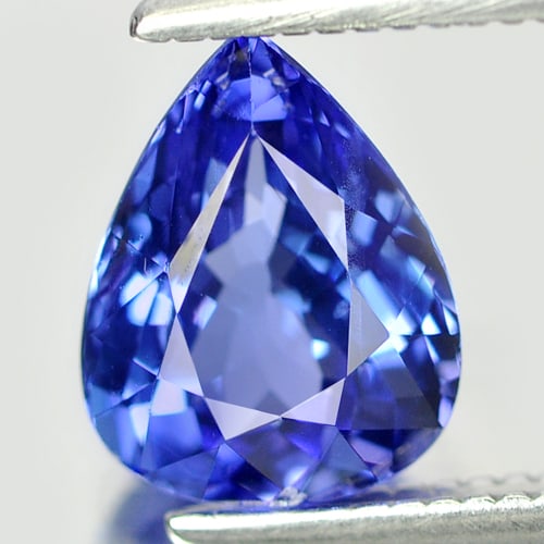 Natural Violetish Blue Tanzanite 1.42 Ct. VVS Pear Shape 8.3 x 6.4 Mm. Gemstone From Tanzania (1 of 3)