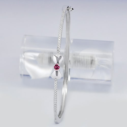 925 Sterling Silver Bangle Jewelry Diameter 59 Mm. Beautiful Design (1 of 3)