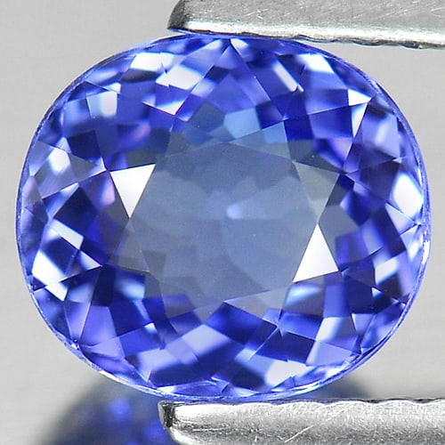 Natural Violetish Blue Tanzanite 1.50 Ct. Clean Oval Shape 7.4 x 6.6 Mm. Gemstone From Tanzania (1 of 3)