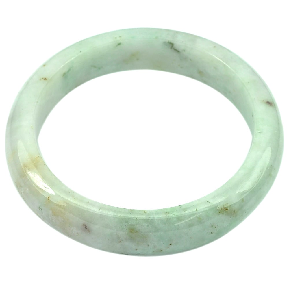 Natural Green Jade Bangle 329.61 Ct. Diameter 58 Mm. Unheated Gemstone (1 of 3)