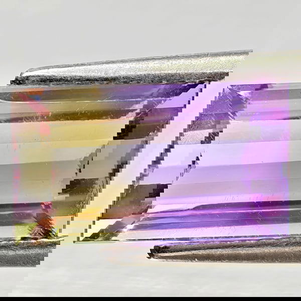 Natural Bi Color Ametrine 2.86 Ct. Octagon Shape 10.9 x 6.3 Mm Gemstone From Bolivia (1 of 3)