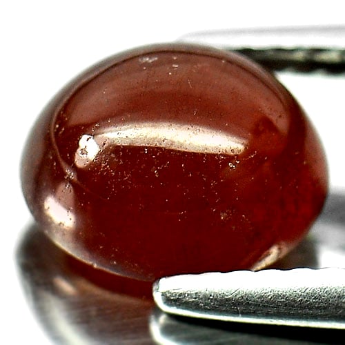 Natural Orangish Red Spessartine Garnet 3.22 Ct. Oval Cabochon Shape 9 x 7.5 Mm. Gemstone (1 of 3)
