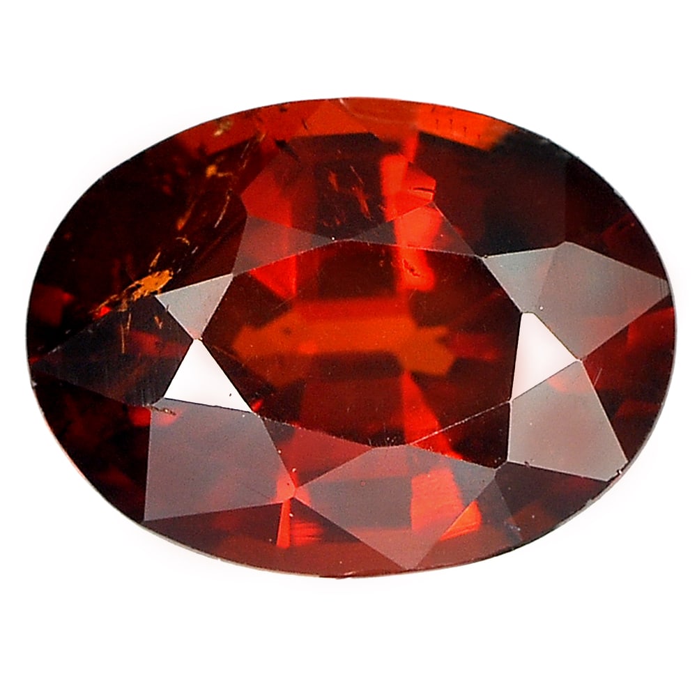 Natural Reddish Orange Spessartine Garnet 1.08 Ct. Oval Shape 7 x 5.2 Mm. Unheated Gemstone (1 of 3)