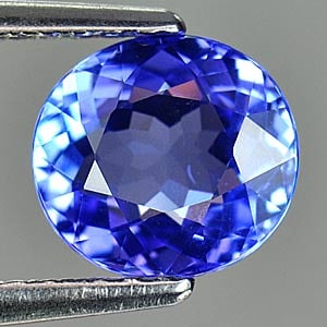 Natural Violetish Blue Tanzanite 1.22 Ct. Clean Oval Shape 7 x 6.5 Mm. Gemstone From Tanzania (1 of 3)