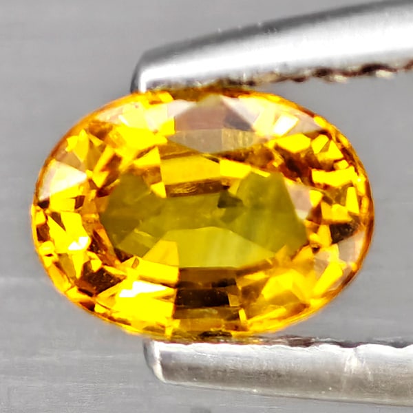 Natural Yellow Sapphire 0.64 Ct. Oval Shape 6 x 4.5 Mm Gemstone From Thailand: Product ID: 806163028 Product Name: Natural Yellow Sapphire Weight: 0.64 CT. Size: 6 x 4.5 x 2.9 MM. Shape: Oval Color: Yellow Clarity:SI1 Luster: Good Gems Origin: Thailand Treatment: Heated Crystal