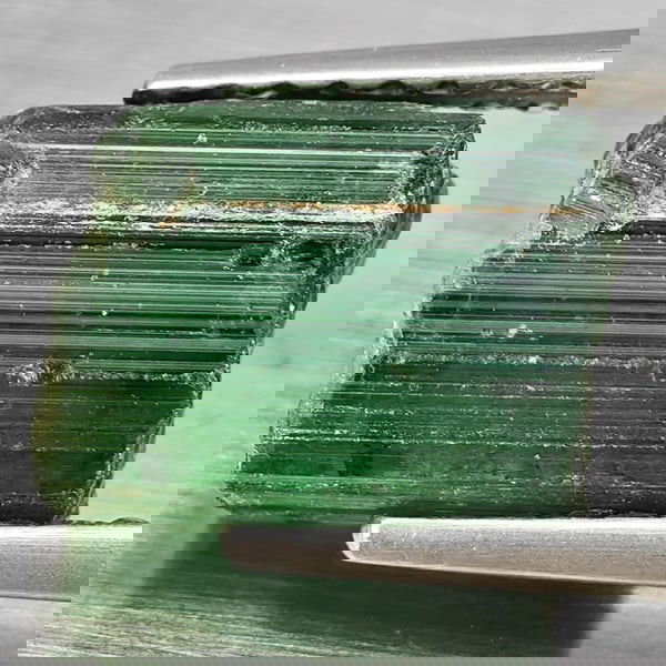 Natural Green Tourmaline 3.96 Ct. Rough Shape 8.5 x 7.2 Mm Gemstone From Nigeria (1 of 3)