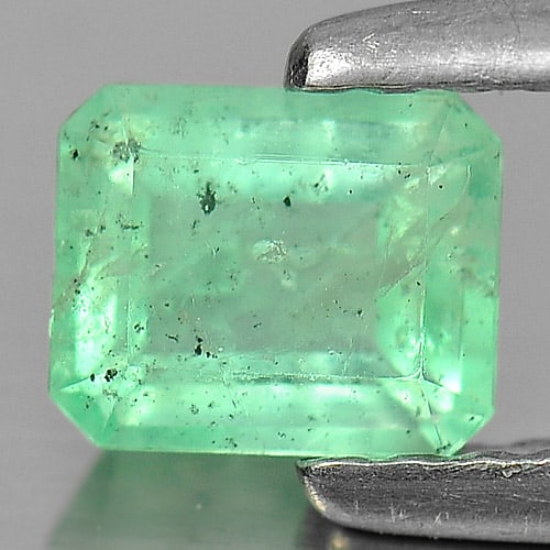 Natural Green Emerald 0.44 Ct. Octagon 5.3 x 4.3 Mm. Gemstone from Columbia (1 of 3)