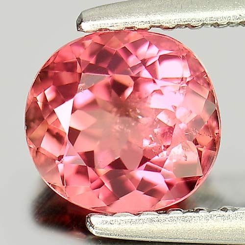 Natural Orangish Pink Tourmaline 0.92 Ct. Oval Shape 6.3 x 5.9 Mm. Gemstone from Nigeria (1 of 3)