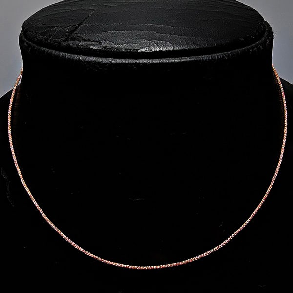 952 Sterling Silver Necklace Jewelry Yellow Gold Plated Length 15 Inch. (1 of 3)