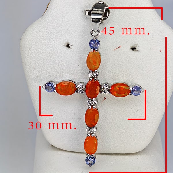Natural Multi Color Fire Opal 925 Sterling Silver Pendant Jewelry 3.08 Grams: Product ID: 808500463 Product Type: 925 Sterling Silver Fine Jewelry Jewelry Weight: 3.08 Grams. Gemstones Color: Multi-Color Orange Metal: Solid Silver 92.5%. Gemstone Detail: Opal At Your Service: A