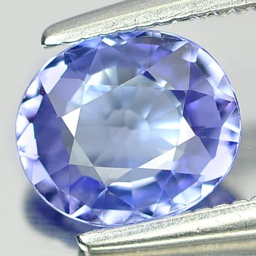 Natural Violetish Blue Tanzanite 1.02 Ct. Clean Oval Shape 7.2 x 6.2 Mm. Gemstone From Tanzania (1 of 3)
