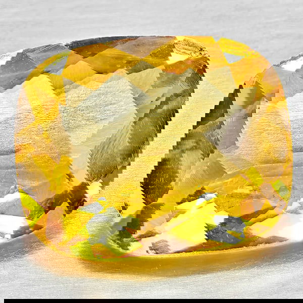 Natural Yellow Citrine 2.41 Ct. Cushion Checkerboard 10.1 x 8.1 Mm. Gemstone From Brazil (1 of 3)