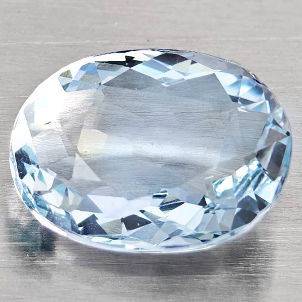 Natural Baby Blue Aquamarine 1.24 Ct. Oval Shape 8.8 x 6.8 Mm Gemstone From Brazil (1 of 3)