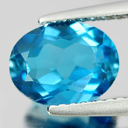 Natural London Blue Topaz 2.13 Ct. Oval Shape 9 x 7 Mm Gemstone From Brazil (1 of 3)