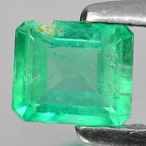 Natural Green Emerald 0.46 Ct. Octagon Shape 5.2 x 4.5 Mm Gemstone From Columbia (1 of 3)