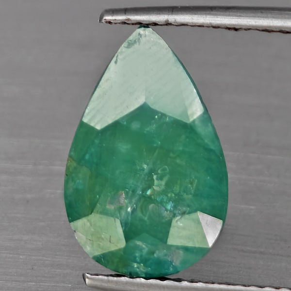 Natural Green Blueish Grandidierite 4.68 Ct. Pear Shape 14.3 x 9.2 Mm Gemstone From Madagascar (1 of 3)