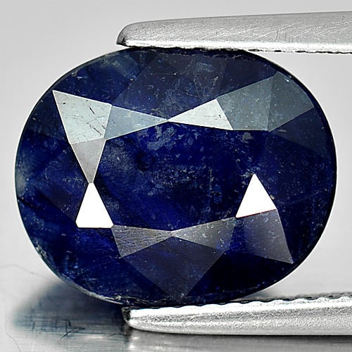 Natural Deep Blue Sapphire 5.51 Ct. Oval Shape 12.3 x 10.2 Mm Gemstone from Madagascar (1 of 3)