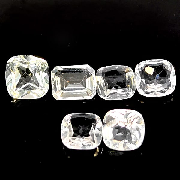 Natural White Topaz 14.73 Ct. 6 Pcs Mixed Shape Gemstone From Brazil (1 of 3)