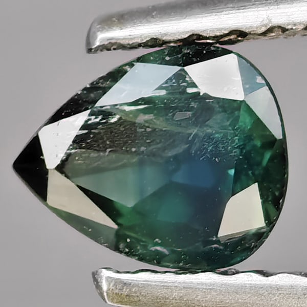 Natural Green Sapphire 0.69 Ct. Pear Shape 6 x 4.8 Mm Gemstone From Thailand (1 of 3)