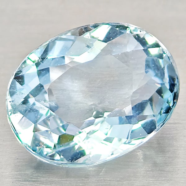 Natural Baby Blue Aquamarine 1.12 Ct. Oval Shape 7.7 x 6.1 Mm Gemstone From Brazil (1 of 3)
