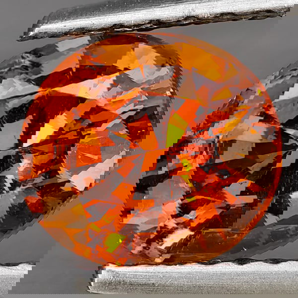 Natural Orange Spessartine Garnet 1.32 Ct. Oval Shape 7.1 x 6.3 Mm Gemstone From Namibia (1 of 3)