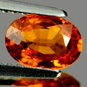 Natural Orange Spessartine Garnet 0.99 Ct. Oval Shape 7 x 5 Mm. Gemstone From Nigeria (1 of 3)