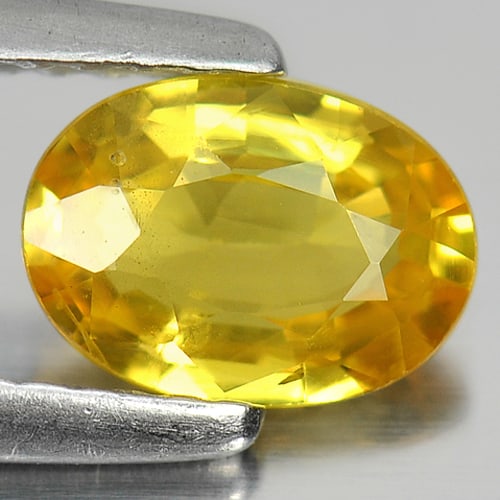 Natural Yellow Sapphire 1.03 Ct. Oval Shape 7.2 x 5.2 Mm. Gemstone From Thailand (1 of 3)