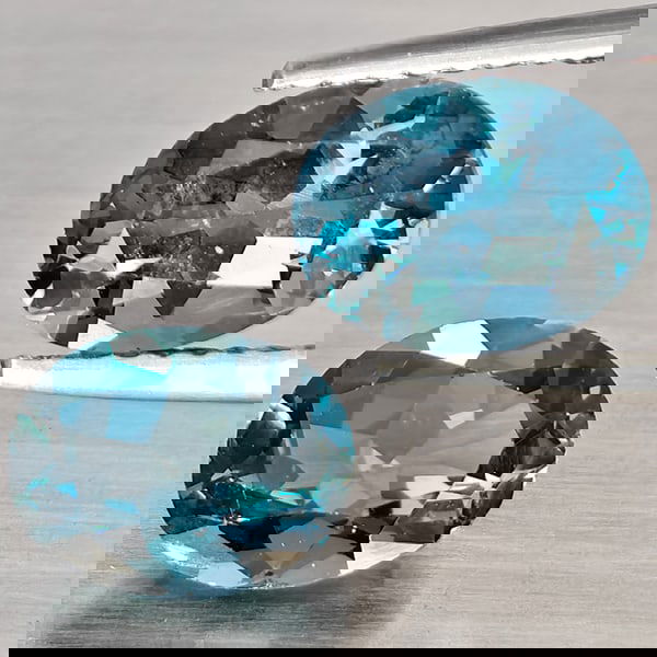 Natural London Blue Topaz 3.94 Ct. 2 Pcs Oval Shape 9 x 7.3 Mm Gemstone from Brazil (1 of 3)