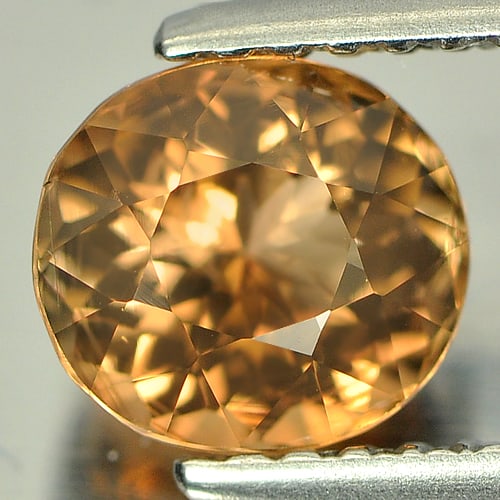 Natural Orange Tourmaline 1.34 Ct. Oval Shape 6.9 x 6.2 Mm. Gemstone From Nigeria (1 of 3)