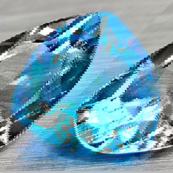 Natural Swiss Blue Topaz 2.18 Ct. Trilliant Shape 8.8 Mm. Gemstone From Brazil (1 of 3)