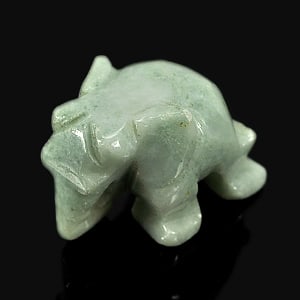 Natural White Green Jade 66.44 Ct. Elephant Carving Shape 25 x 18.5 Mm Gemstone from Thailand: Product ID: 819806549 Product Name: Natural Jade Weight: 66.44 CT. Size: 25 x 18.5 x 16.6 MM. Shape: Carving Elephant Color: Green Clarity:Opaque Luster: Good Gems Origin: Thailand Treatment: Unheated