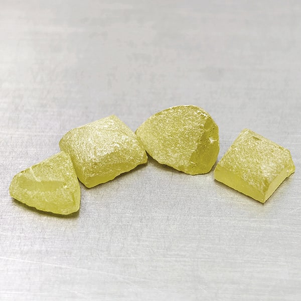 Natural Yellow Green Sphene 17.80 Ct. 4 Pcs Rough Mixed Shape 8.9 x 9.5 Mm Gemstones from Madagascar: Product ID: 501200062 Product Name: Natural Sphene Weight: 17.80 CT. Size: 8.9 x 9.5 x 5.5 MM. Shape: Rough Mixed Shape Color: Yellow Green Clarity:Opaque Luster: Good Gems Origin: Madagascar Treatmen