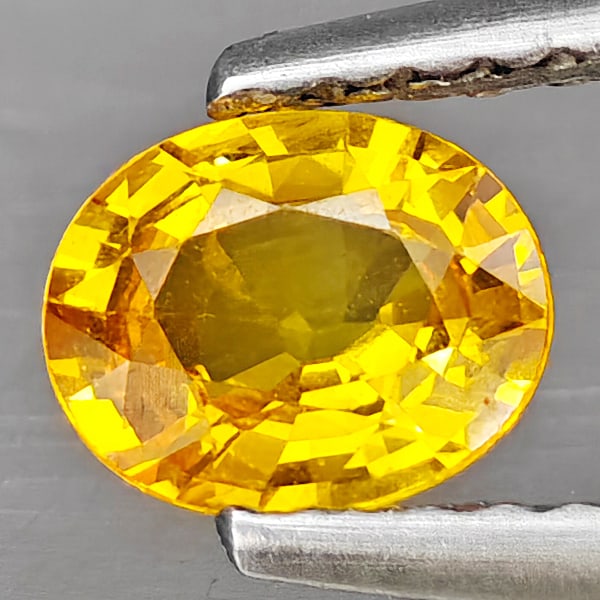 Natural Yellow Sapphire 0.46 Ct. Oval Shape 5.7 x 4.6 Mm Gemstone from Thailand (1 of 3)