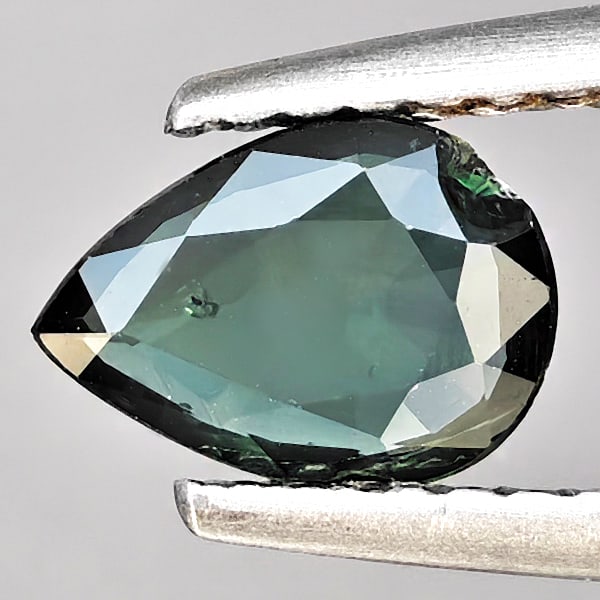 Natural Green Sapphire 0.57 Ct. Pear Shape 7.2 x 5.1 Mm Gemstone From Thailand (1 of 3)