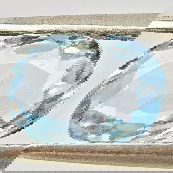 Natural Baby Blue Aquamarine 1.13 Ct. Oval Shape 8.1 x 6.1 Mm Gemstone From Brazil (1 of 3)