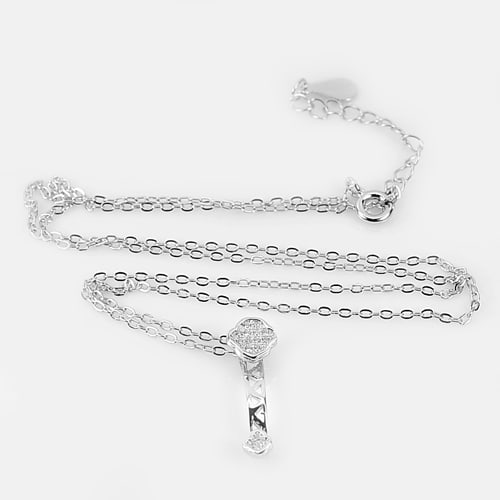 2.20 G. Alluring Round White CZ Real 925 Sterling Silver Necelace Length 16 Inch: Product ID: 280540060 Product Type: 925 Sterling Silver Fine Jewelry Jewelry Weight: 2.20 Grams. Gemstones Color: Silver Metal: Solid Silver 92.5%. Gemstone Detail: About. White CZ Round Size 1 x 1 Mm