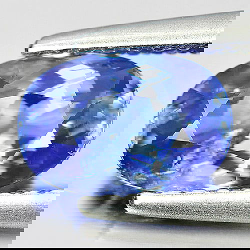 Natural Violetish Blue Tanzanite 1.06 Ct. Oval Shape 7.4 x 5 Mm. Gemstone From Tanzania (1 of 3)