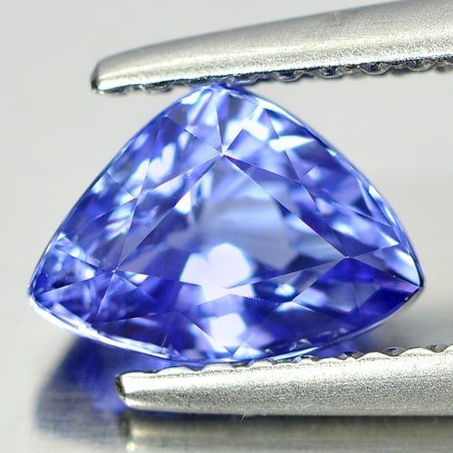 Natural Violetish Blue Tanzanite 1.09 Ct. Clean Trilliant Shape 7.7 x 5.5 Mm. Gemstone From Tanzania (1 of 3)