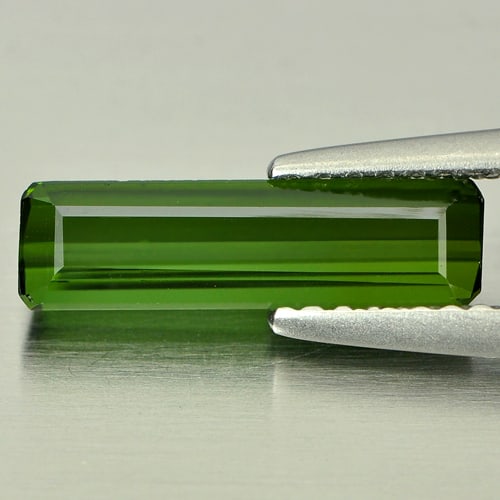 Natural Green Tourmaline 1.52 Ct. Clean Octagon Shape 13 x 3.7 Mm. Unheated Gemstone From Nigeria (1 of 3)