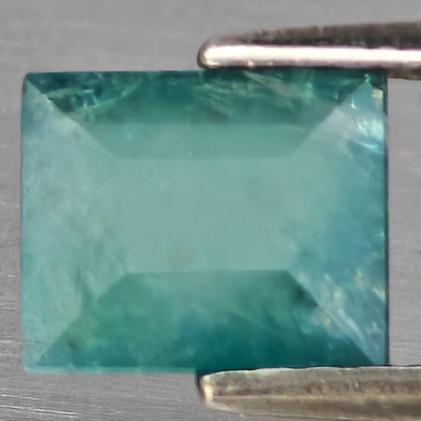 Natural Green Blueish Grandidierite 1.29 Ct. Baguette Shape 7.8 x 5.7 Mm Gemstone from Madagascar (1 of 3)