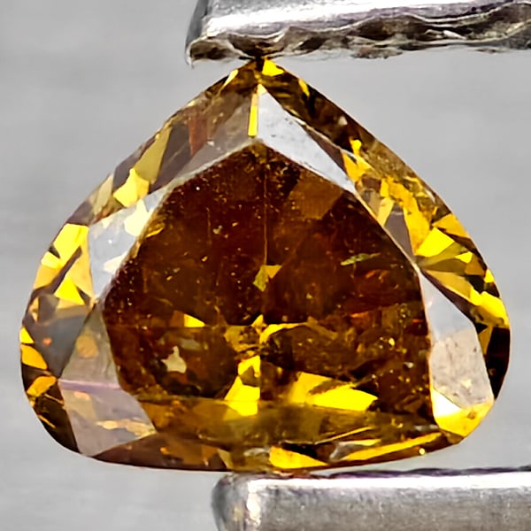 Natural Yellow Fancy Color Loose Diamond 0.13 Ct. Pear Shape 3.3 x 2.9 Mm From Belgium (1 of 3)